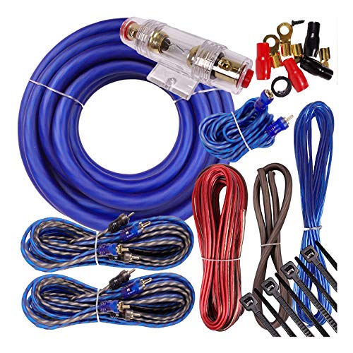 Complete 5 Channels 2500W Gravity 4 Gauge Amplifier Installation Wiring Kit Amp PK3 4 Ga Blue - for Installer and DIY Hobbyist - Perfect for Car/Truck/Motorcycle/RV/ATV Complete 5 Channels 2500W Gravity 4 Gauge Amplifier Installation Wiring Kit Amp PK3 4 Ga Blue - for Installer and DIY Hobbyist - Perfect for Car/Truck/Motorcycle/RV/ATV